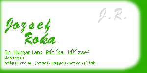 jozsef roka business card